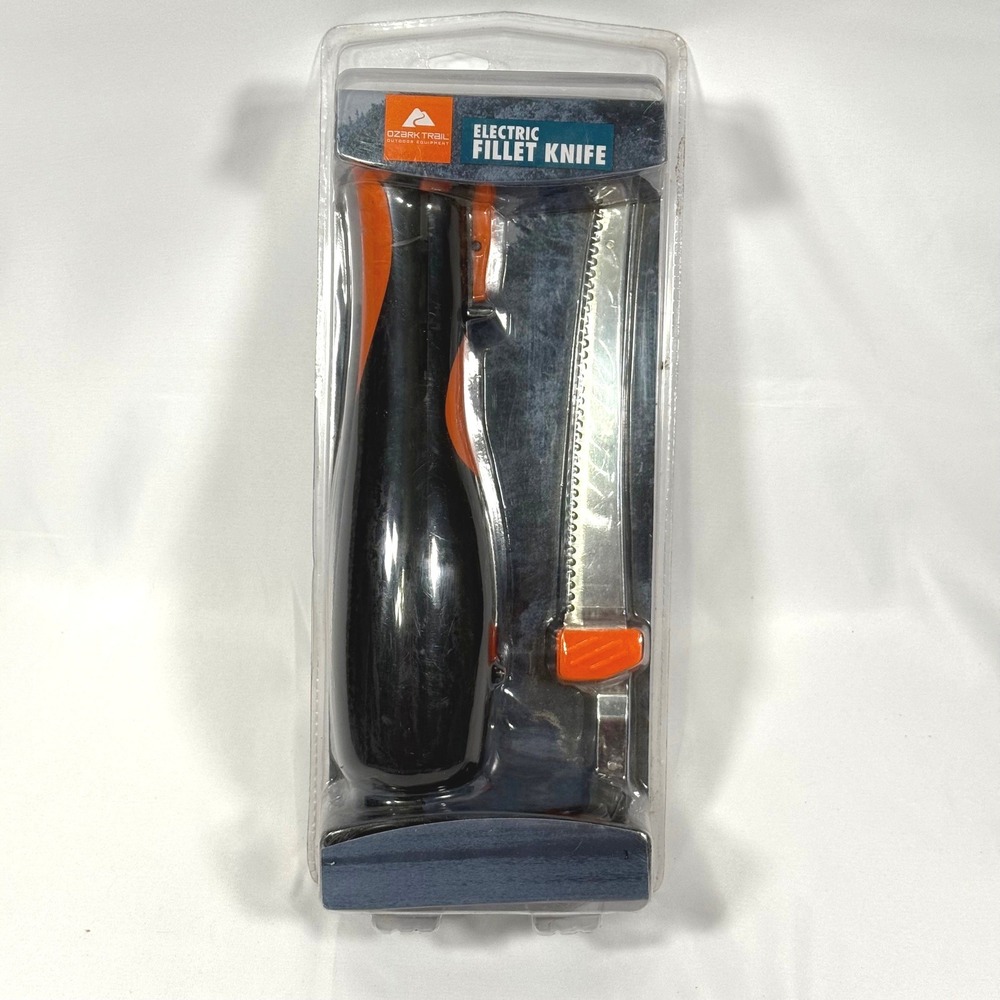 Ozark Trail Electric Fillet Knife Black OTWEK1 Soft-Touch Grip NEW